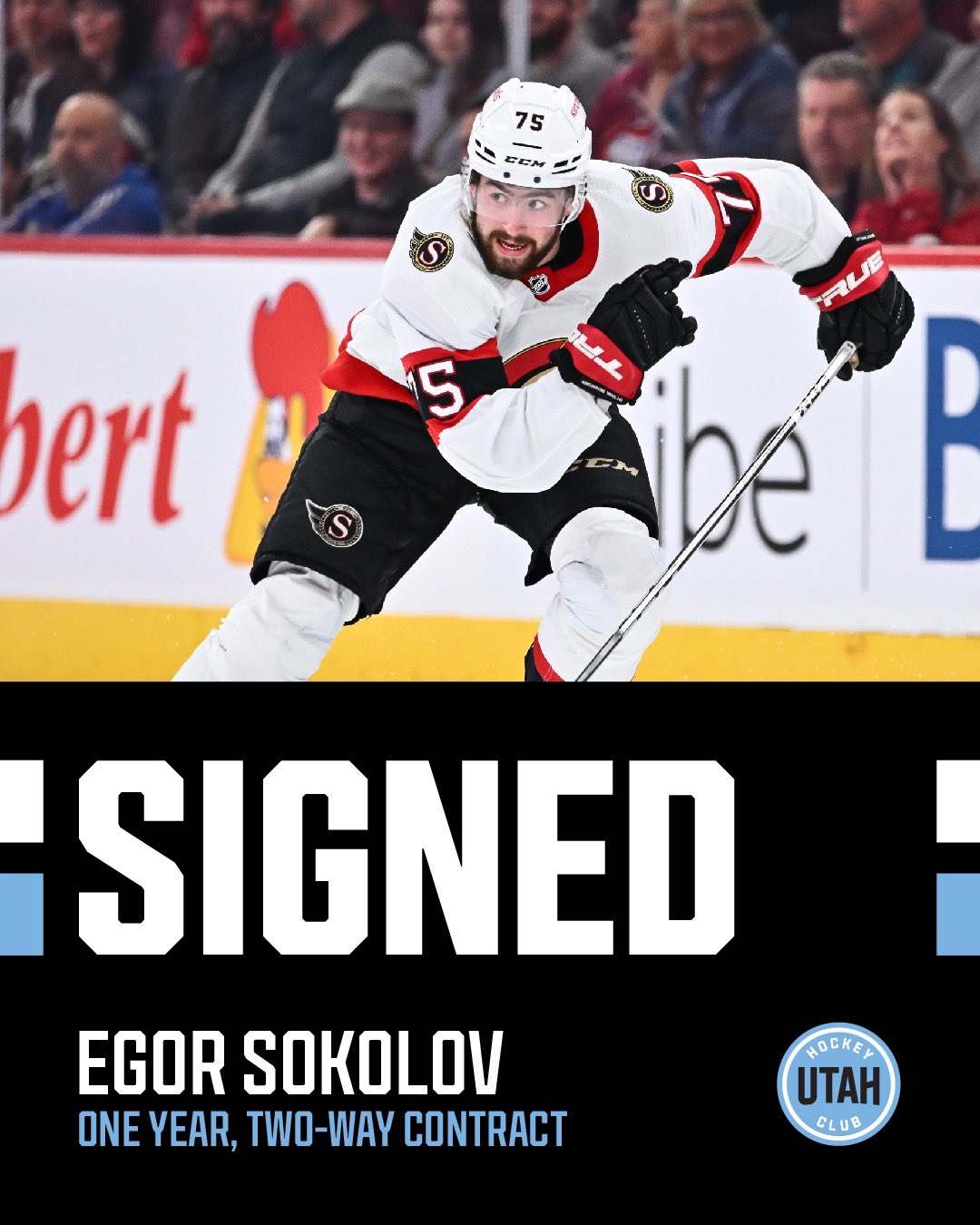 Utah Signs Egor Sokolov to One-Year, Two-Way Contract