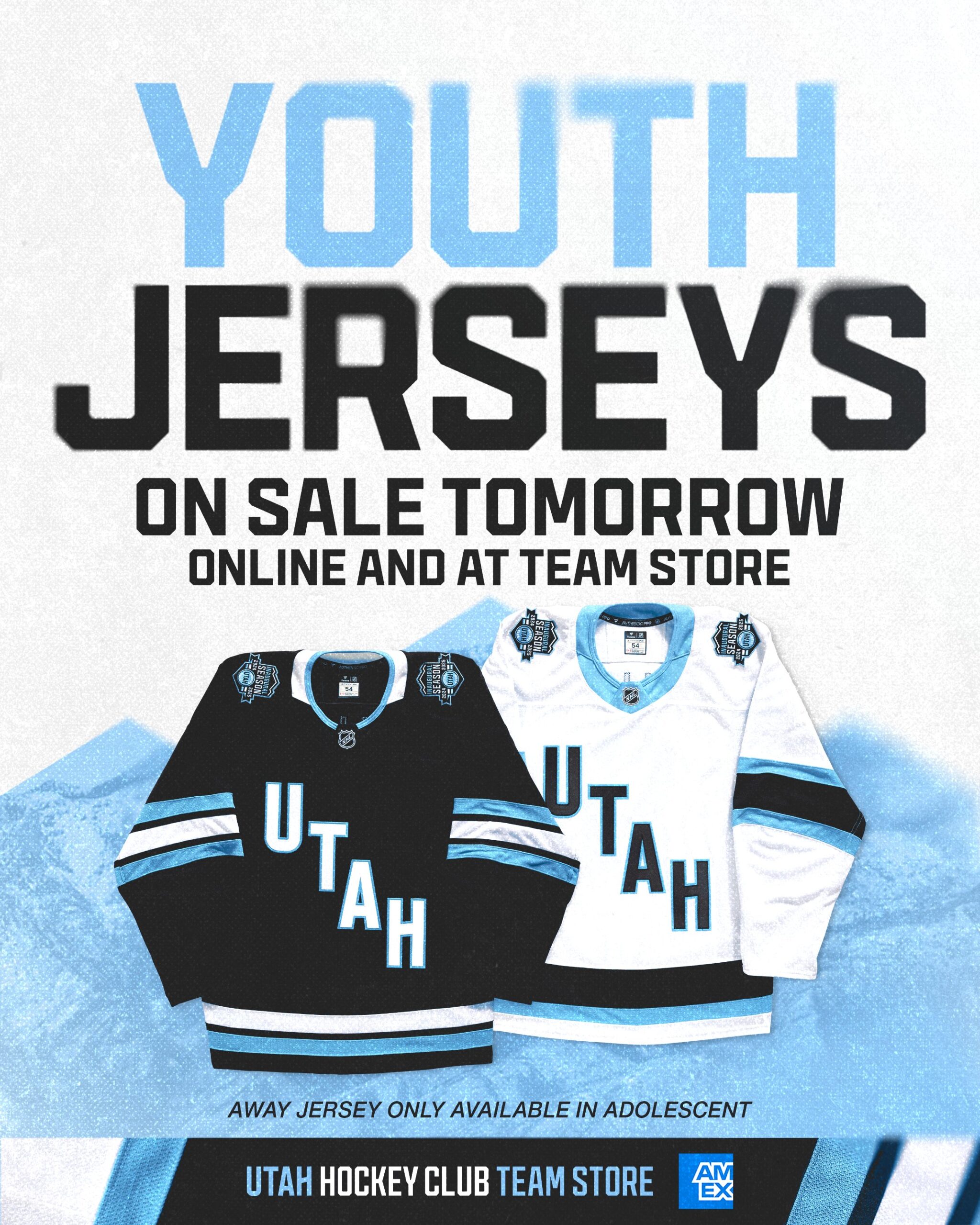 Utah Inaugural Season Youth Jerseys On Sale January 8