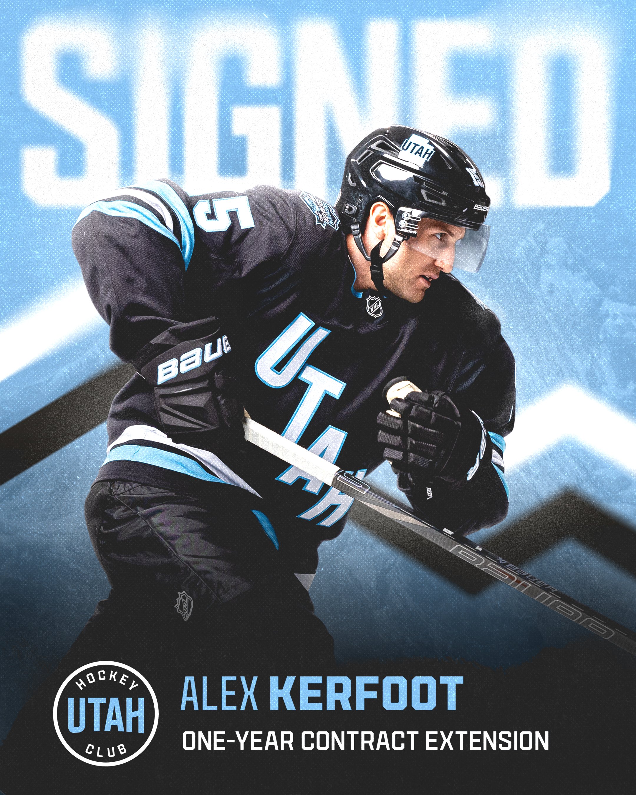 Utah Signs Alexander Kerfoot to One-Year Contract Extension