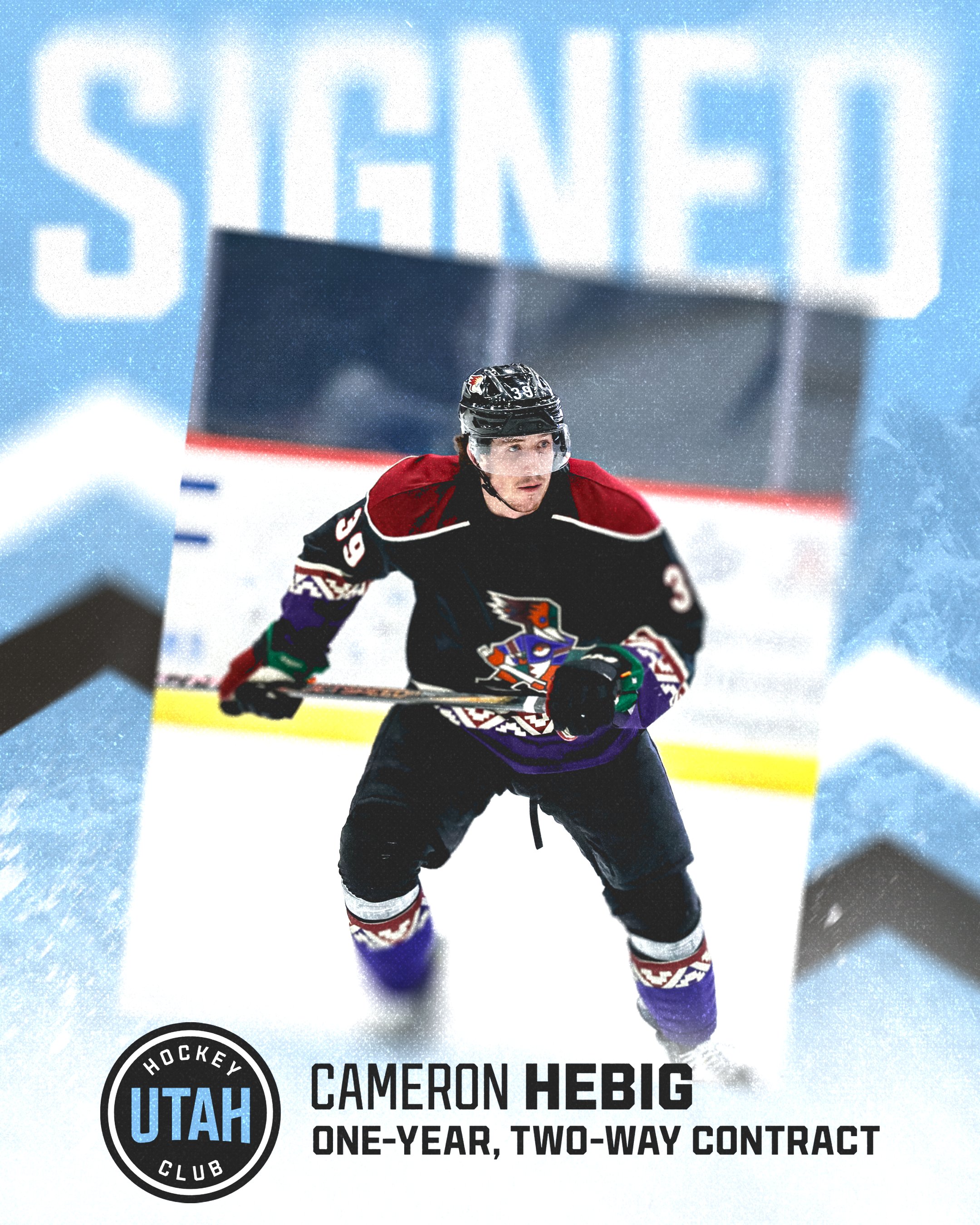 Utah Signs Cameron Hebig to One-Year, Two-Way Contract