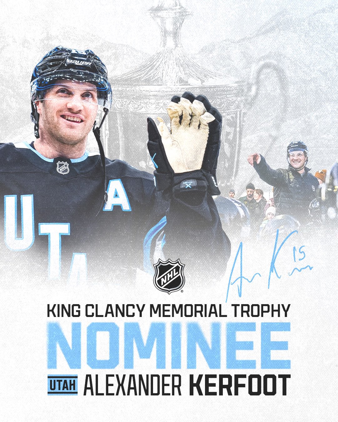 Alexander Kerfoot Nominated for King Clancy Memorial Trophy