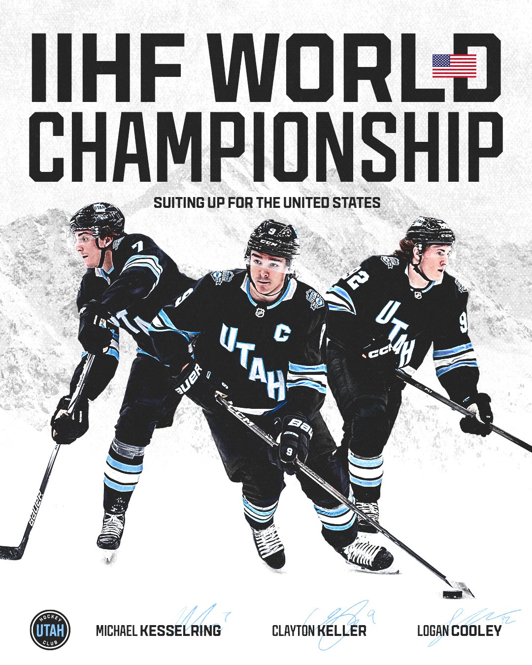 Three Utah Players to Represent USA at 2025 IIHF World Championship
