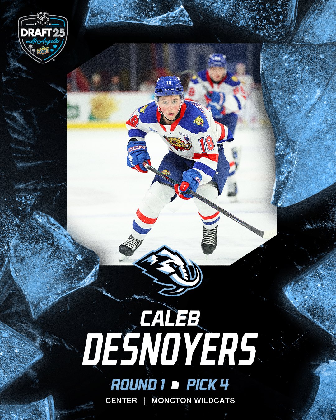 Utah Selects Caleb Desnoyers with the Fourth Pick in the First Round