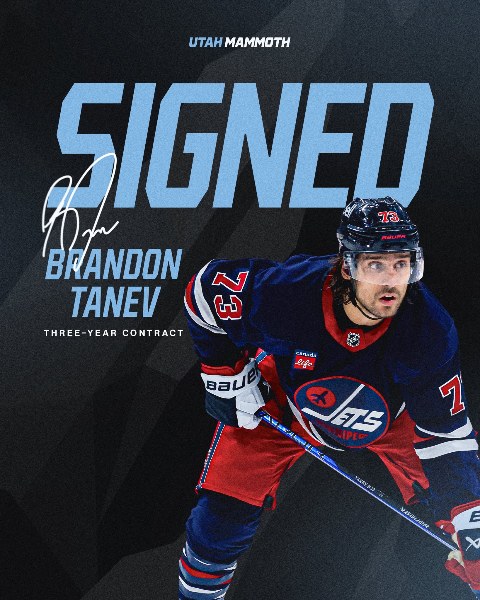 Utah Signs Brandon Tanev to Three-Year Contract