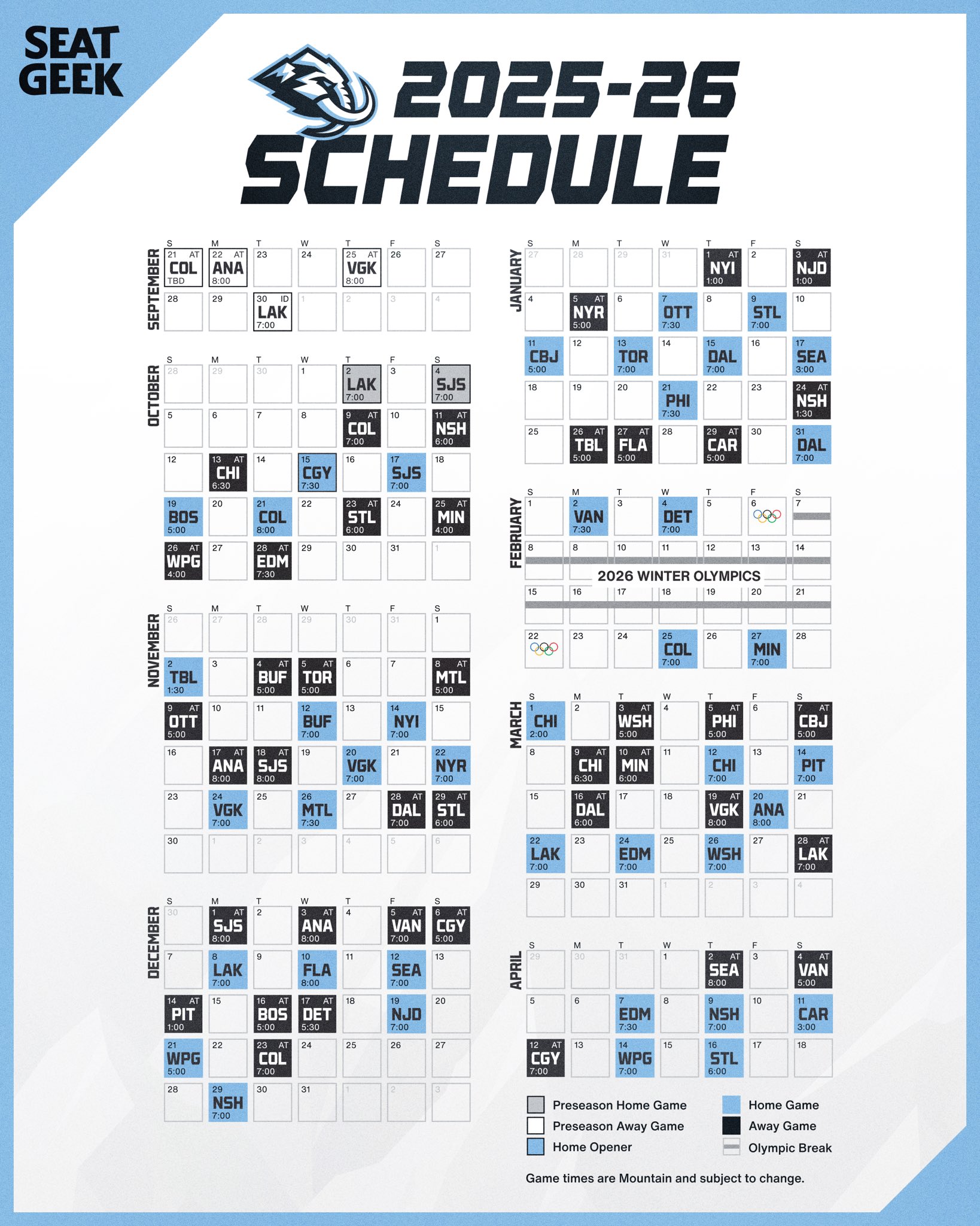 Utah Announces 2025-26 Regular Season Schedule