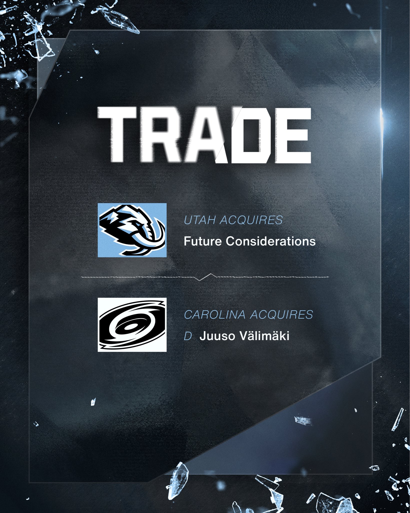 Utah Mammoth Trade Defenseman Juuso Välimäki to Carolina Hurricanes