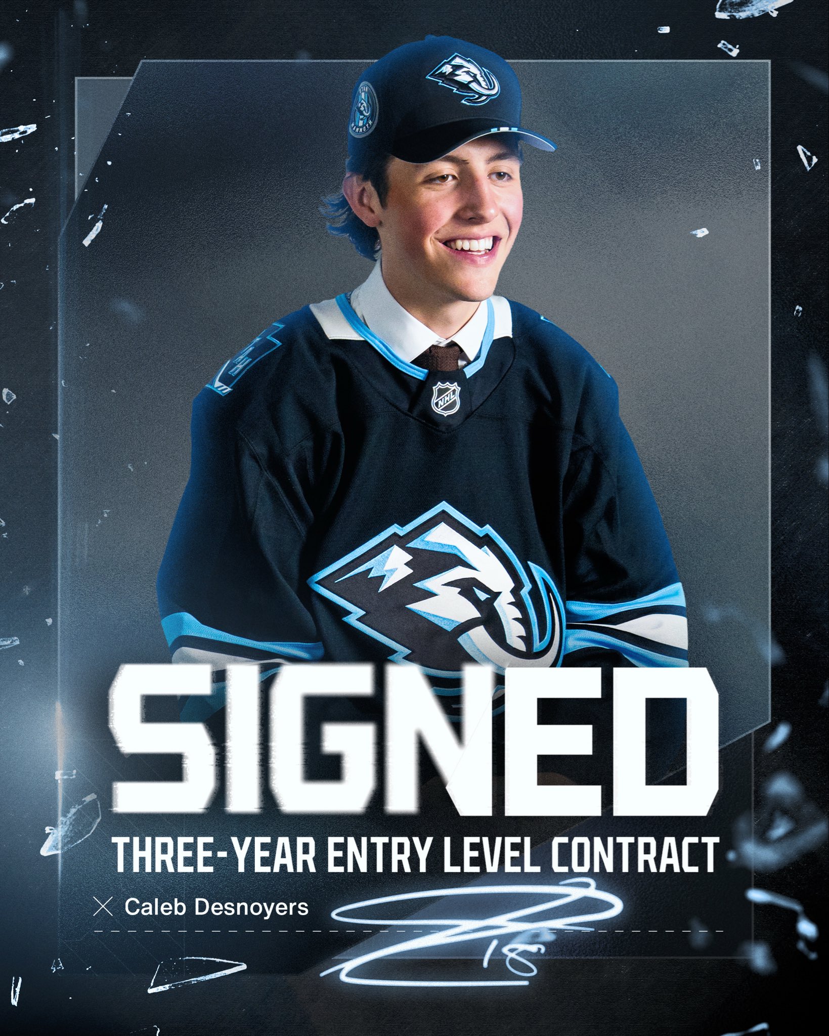 Utah Signs Caleb Desnoyers to Three-Year, Entry-Level Contract