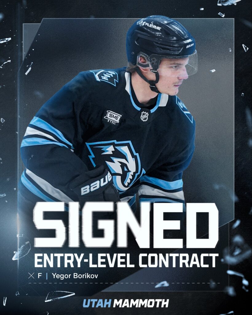 Utah Signs Yegor Borikov to Three-Year, Entry-Level Contract
